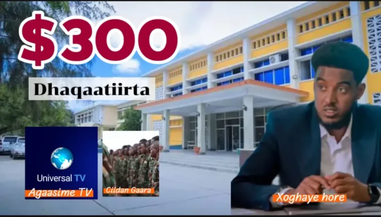 Musuq Baahsan oo Lagula Beegsanayo Dhaqaatiirta: Agaasimaha UniversalTV oo Lagu Eedeeyay