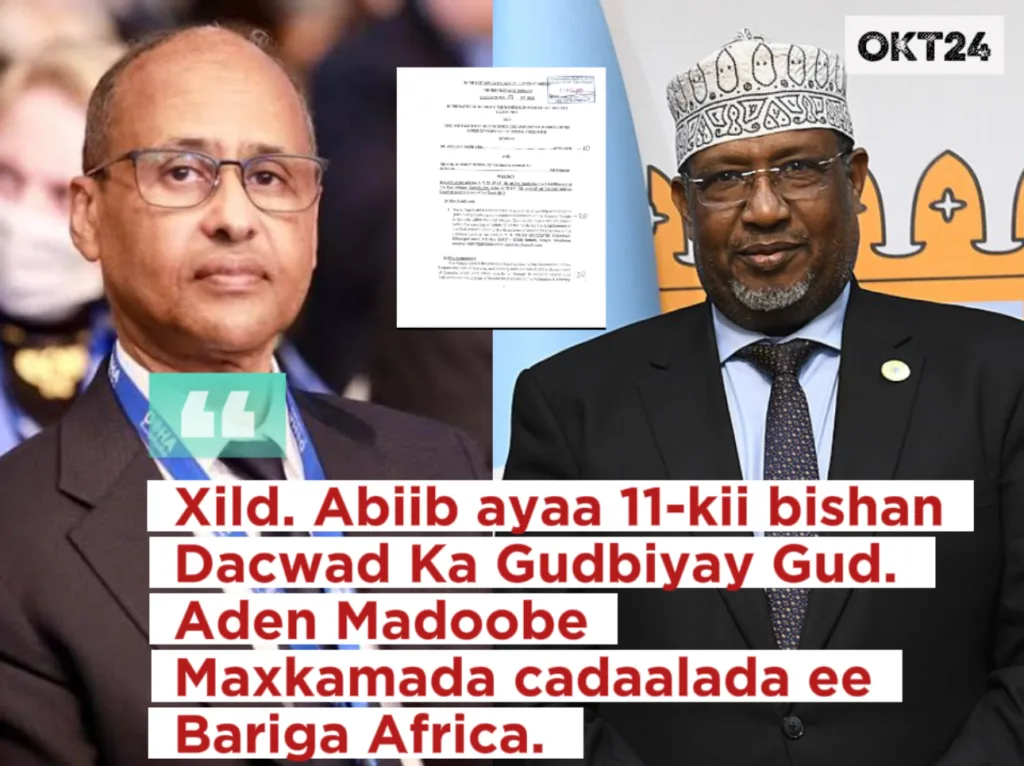 Xildhibaan Abiib oo Dacwad Caalami ah ka Gudbiyay Guddoomiyaha Baarlamaanka Soomaaliya